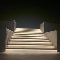 Step lighting at night